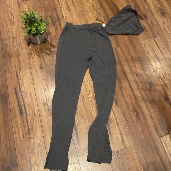 Two piece set cute crop top